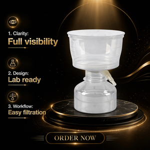 Filter Vakum OEM ODM Buatan Korea PES Filter Tutup Botol 500 mL Leher 45 mm Membran Tunggal dan Ganda - Product Image 5