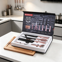 Ensemble de couteaux de cuisine professionnels super tranchants en acier inoxydable 7 pièces Revêtement antiadhésif Écologique Durable