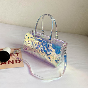 Custom Logo PVC Travel Luggage Bag Large Capacity Sports Fitness Transparent Travel Bags Tote Holographic <b>for</b> <b>Women</b> - Product Image 5
