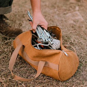 Sac de rangement cylindrique pour piquets de camping OEM, pour cordes de tente et équipement de plein air - Product Image 1