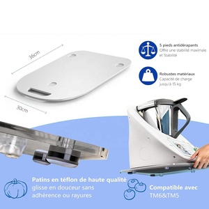 Placa deslizante transparente acrílica de nuevo diseño para mezclador doméstico eléctrico Thermommix <span class=keywords><strong>TM6</strong></span>.TM5 utilizado para almohadilla deslizante - Product Image 4
