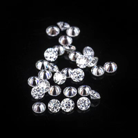 H.WEN Pierres de Moissanite Rondes à Taille Brillante avec Effet de Couleur ou de Feu pour la Décoration de Montres 0.8-3.0mm Blanc DEF GH