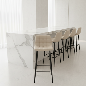Tabourets de bar, chaises de comptoir, chaise haute en velours <span class=keywords><strong>gris</strong></span>, luxe, douceur, pour salle à manger, îlot de <span class=keywords><strong>cuisine</strong></span>, tabourets de bar pour <span class=keywords><strong>cuisine</strong></span> - Product Image 2
