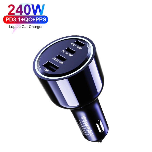 200W USB PD Car Charger 3 Port Super Fast Charger2.0 100W 65W SuperCharge QC3.0 for Honor Xiaomi Vivo Huawei iPhone ONEPLUG