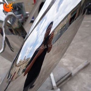 Escultura Circular Abstrata em Aço Inoxidável Personalizada, Arte Decorativa Polida para Ornamentação Externa em Propriedades Urbanas - Product Image 6