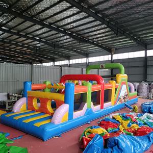 Château gonflable géant d'extérieur attrayant avec toboggan, <span class=keywords><strong>jeux</strong></span> d'obstacles, <span class=keywords><strong>jeux</strong></span> de fête <span class=keywords><strong>pour</strong></span> enfants et adultes - Product Image 2