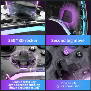 S03 Wireless RGB Gamepad Joystick para Switch <span class=keywords><strong>Android</strong></span> <span class=keywords><strong>PC</strong></span> Gamepad de cristal transparente para NS Switch Controlador recargable - Product Image 6