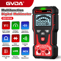 GVDA GD161A Multimeter Digital Pintar Rentang Otomatis 4000-Count AC/DC 600V Alat Pengukur Tegangan Kapasitansi Resistansi Kontinuitas