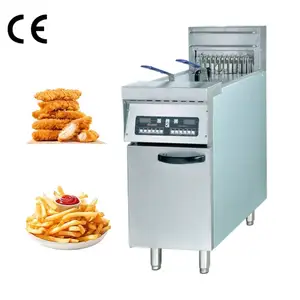 Elektrische freistehende einzel-doppeltank-Fritteuhirn-Fritteuse/KFC-Tieffritteuse/Kartoffelchips-Fritteuse