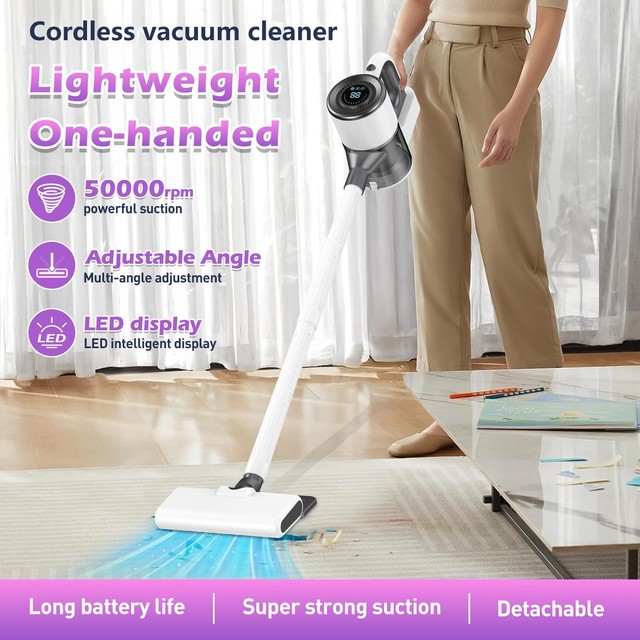 Portable Cordless Handheld Vacuum Cleaner Large Capacity Battery Long Battery Life Cyclone Suction Cordless Vacuum Cleaner