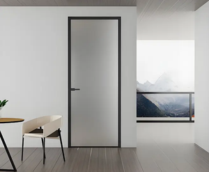 Puerta de Ducha Abatible Moderna de Aleación de Aluminio, Vidrio Templado, Entrada Interior para Baño, Superficie Acabada Impermeable - Product Image 1