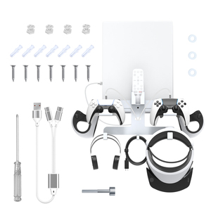 Soporte de pared de súper almacenamiento para <span class=keywords><strong>PS5</strong></span> y <span class=keywords><strong>PS</strong></span> <span class=keywords><strong>VR2</strong></span> | Diseño de metal con carga dual tipo C - Product Image 1