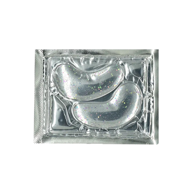 Shiny pink white eye mask