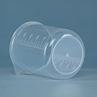 Bécher en plastique réutilisable de qualité alimentaire avec couvercle à joint sécurisé pour le test en lot de crèmes cosmétiques