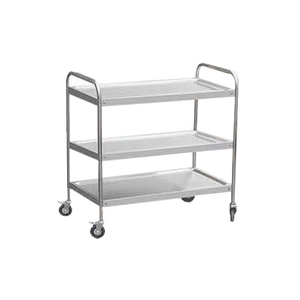 VICTORY 304 Chariot de salle à manger en acier inoxydable avec roues Approvisionnement direct en usine pour hôtels et restaurants Inox Car - Product Image 1