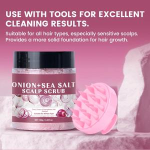 Exfoliante Capilar de Cebolla y Sal Marina 100g, Marca Privada OEM, Limpieza Profunda, Control de Caspa, Hidratación, Spa - Product Image 3