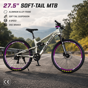 Bicicleta <span class=keywords><strong>de</strong></span> Montaña <span class=keywords><strong>de</strong></span> 27.5 Pulgadas con Cuadro <span class=keywords><strong>de</strong></span> Aleación <span class=keywords><strong>de</strong></span> Aluminio, Suspensión <span class=keywords><strong>Completa</strong></span>, 8 Velocidades, Frenos <span class=keywords><strong>de</strong></span> Disco, Venta al Por Mayor OEM - Product Image 1