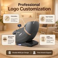 Fauteuil de massage intelligent à gravité zéro avec airbag intégral et lumière ambiante douce pour la relaxation quotidienne à domicile en famille
