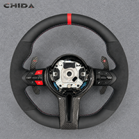 Volant en cuir et fibre de carbone amélioré, adapté aux BMW Série 3 et 5 (F01, F07, F10, F15, F16, F20, F22, F25, F30, F32, F36, M3, M4, E90, E70)