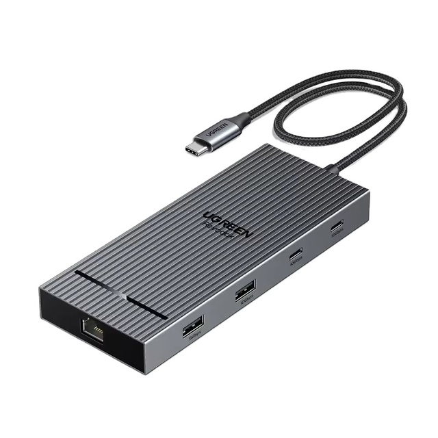 Revodok UGREEN 10 in 1 PD100W USB C Docking Station Dual 4K Monitor USBC Hub with 2 HDMI USB A&C 3.2 Ports SD/TF Card Reader