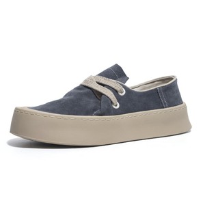 Zapatos casuales de gamuza suave color caqui claro, zapatos para caminar al aire libre, zapatos de plataforma para uso diario, con cordones anchos y gruesos, ligeros y antideslizantes. - Product Image 6