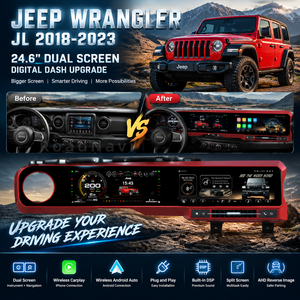 วิทยุติดรถยนต์ระบบนำทาง Android หน้าจอคู่ HD ขนาด 24 นิ้ว รุ่น RoadNavi สำหรับรถยนต์ปี 2018-2023 พร้อมระบบ Carplay ไร้สาย GPS RZ-V1006 เครื่องเล่น DVD ในรถยนต์ - Product Image 3