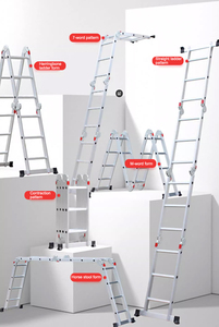 4 * 5dual-mục đích M hình dạng an toàn nhôm thang mở rộng nền tảng hợp kim nhôm gấp thang hai mặt hợp kim nhôm thang - Product Image 5