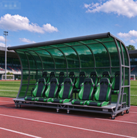 Banc de Reserves Double Rangée de Luxe DTXB-VIP pour Joueurs de Football – Abri Mobile pour Équipe sur le Côté du Terrain – Sièges pour Joueurs de Reserves pour Stades de Football