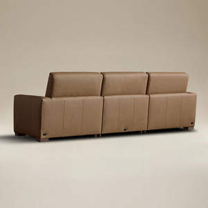 ชุดโซฟาปรับเอนไฟฟ้าทันสมัย 3 ที่นั่ง โซฟาหนังแท้ทรงสี่เหลี่ยมผืนผ้าขนาดใหญ่ เหมาะสำหรับใช้ในห้องประชุมโรงแรม - Product Image 3