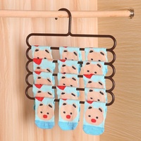 Cintres à pantalons en plastique colorés à 5 niveaux avec corps en PP épaissi pour pantalons, jeans et organisation de la garde-robe