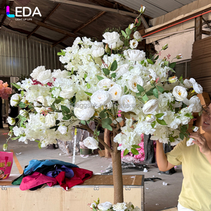 Arbre à fleurs artificiel blanc LEDA pour décoration intérieure et extérieure, 1,2 m, arbre à roses, toile de fond pour mariage - Product Image 3