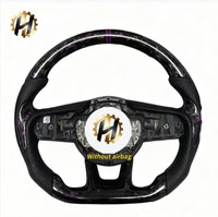 Volant en fibre de carbone personnalisé, couleur LED personnalisable, design sportif à 4 branches, options plat/D-shape/F1 pour Dodge Charger