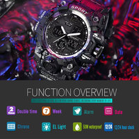 Reloj Electrónico de Fuerzas Especiales para Hombre, Tendencia de Moda, Deportivo para Exteriores, Resistente al Agua con Caja de Aleación, Correa de Goma y Esfera de Punteros