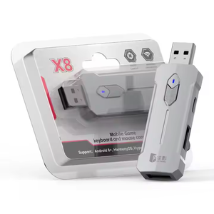 Juego de adaptador convertidor de ratón y teclado con mango profesional para juegos X8 con Control de retroceso inteligente para teléfono móvil Android - Product Image 1