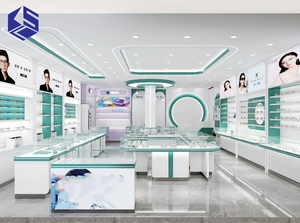 Bán Hot Phong Cách Hiện Đại treo tường bằng gỗ Eyewear tủ trưng bày với khung quang thanh hiển thị cho kính cửa hàng - Product Image 2