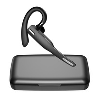 Earphone putar TWS bisnis nirkabel telinga tunggal, Earphone Handfree TWS untuk berkendara olahraga