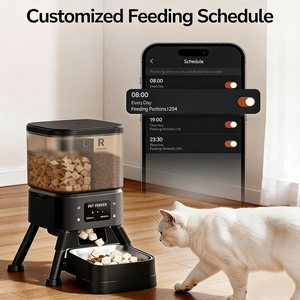 Comedero Automático para Mascotas de Gran Capacidad, 4L, Acero Inoxidable, Ecológico, de Doble Compartimento, para Perros/Gatos de Interior, con Control Remoto - Product Image 3
