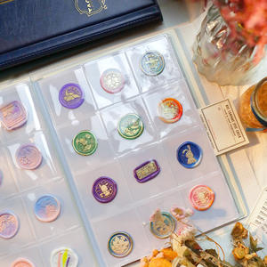 Álbum de Almacenamiento de Monedas con Cera para Sellar, Redondo, con Estampado de Dibujos Animados, Grabado en Relieve, Libro de Colección de Arte - Product Image 2