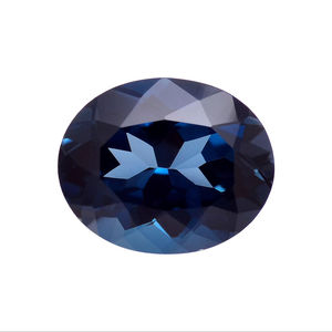 พลอยโทแพซสีน้ำเงินรอยัลธรรมชาติทรงรีขนาด 8x10 มม. คุณภาพสูงมาใหม่ น้ำหนัก 2.10 กะรัต รับรองโดยผู้เชี่ยวชาญ สำหรับทำเครื่องประดับ สร้างสรรค์สีสัน - Product Image 1