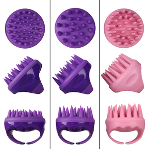 Champú de silicona para el cuero cabelludo Cepillo de masaje Peine de lavado Ducha Cepillo de pelo Masajeador de cuero cabelludo - Product Image 6