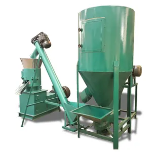 Máquina de alimentação de alta capacidade 1000 kg/h, linha de máquinas de processamento de alimentação para pressionar lotes de material em alimentações de animais