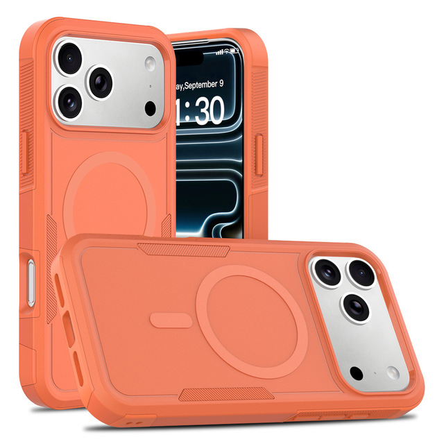 Strong Magnetic Phone Case for iPhone 17 Skin Feel Back Cover Commuter Case for iPhone 17 Pro Max