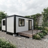 Casa Contenedor Expandible de 40 pies, Casa Modular Prefabricada de Lujo, Casa Pequeña Portátil de 3 Dormitorios, Baño, Cocina, Hotel sobre Remolque
