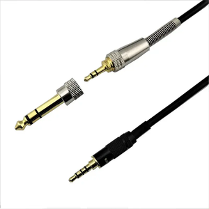 Personalizado de gama alta 1m/1,5 m/1,8 m estéreo TRS 3,5mm enchufe de 4 polos macho Cable auxiliar 6,35 <span class=keywords><strong>adaptador</strong></span> DC <span class=keywords><strong>Audio</strong></span> AV Cable altavoces micrófonos - Product Image 5