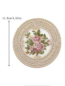 Sottobicchiere Quadrato in Lino Contemporaneo da 38cm, Personalizzabile con Ricamo, Logo a Colori Personalizzato, Tappetino Antiscottatura Disponibile - Product Image 6