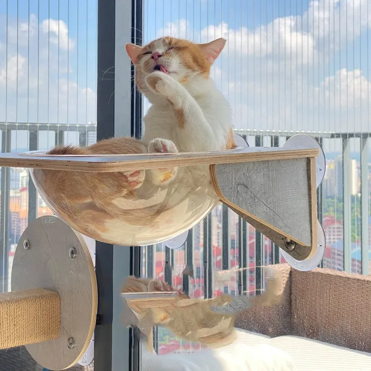 Pet wall window mounted cat bed,cat window perch,cat window hammock