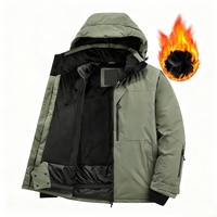 Chaqueta Acolchada de Invierno para Hombre - Parka Térmica con Capucha, Resistente al Viento, para Senderismo y Uso Diario - Logotipo Personalizado