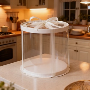 Caja de Plástico Transparente Cuadrada para Empacar Pasteles, Caja de Exhibición para Pasteles de Boda, Venta al Por Mayor - Product Image 6