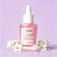 Sérum facial au peptide rose PDRN d'ADN de saumon avec complexe de 5 peptides composés, essence de soin hydratante et éclaircissante pour la peau