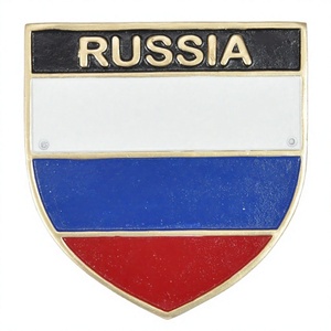 Plaque de drapeau en métal de type installation facile vente à chaud plaque de drapeau de russie fixée au mur en fonte d'aluminium et signe pour l'hôpital de bureau - Product Image 1